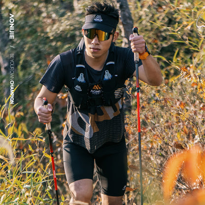 AONIJIE Cork Grip Carbon Fiber Trail Running Poles -E4218