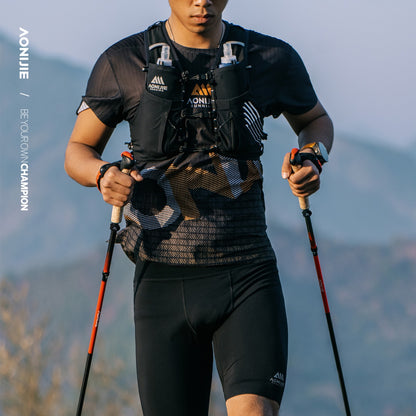 AONIJIE Cork Grip Carbon Fiber Trail Running Poles -E4218