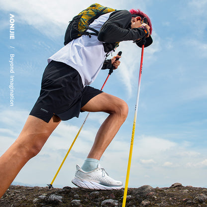 AONIJIE 4-section Folding Aluminum Alloy Trekking Poles-E4207