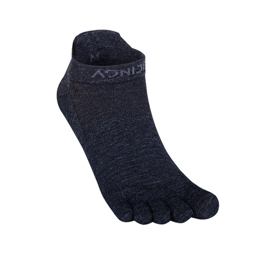 AONIJIE Black Woollen Five Finger Socks-E4822