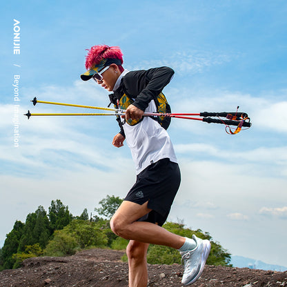 AONIJIE 4-section Folding Aluminum Alloy Trekking Poles-E4207