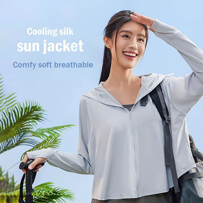Ice-titanium Yarn Women's Sun Jacket-9801