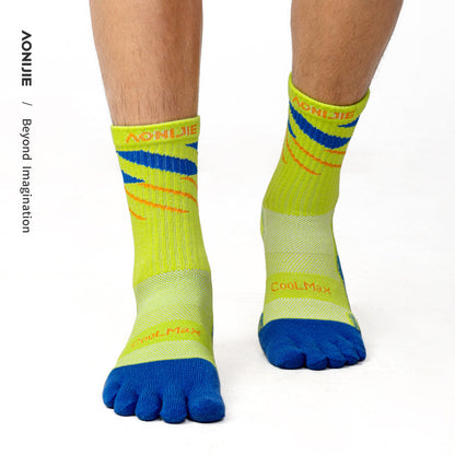 AONIJIE One Pair Crew Athletic Five-Toe Socks -E4846