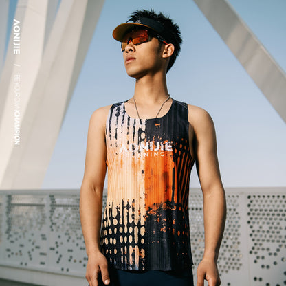 AONIJIE Men Quick Dry Racerback Tank Top  -FM5236