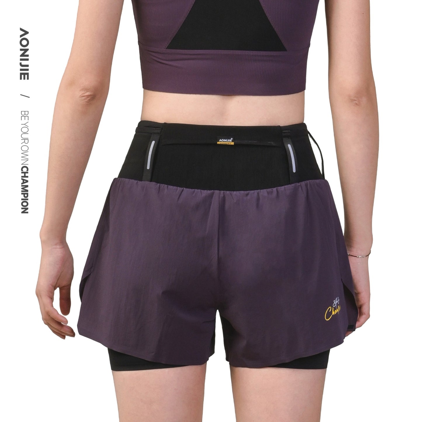 AONIJIE Women's Trail Running Waist Pack Shorts -FW6257