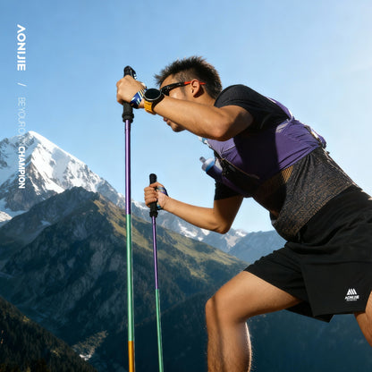 AONIJIE New Colors Aluminum Folding Trekking Poles -E4201