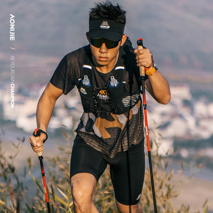 AONIJIE Cork Grip Carbon Fiber Trail Running Poles -E4218