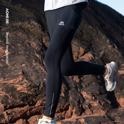 AONIJIE Women Multi-Pocket Fleece-Lined Athletic Leggings -FW6211