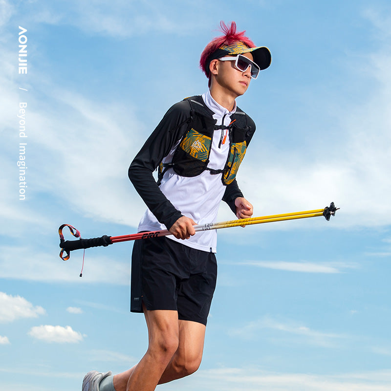 AONIJIE 4-section Folding Aluminum Alloy Trekking Poles-E4207
