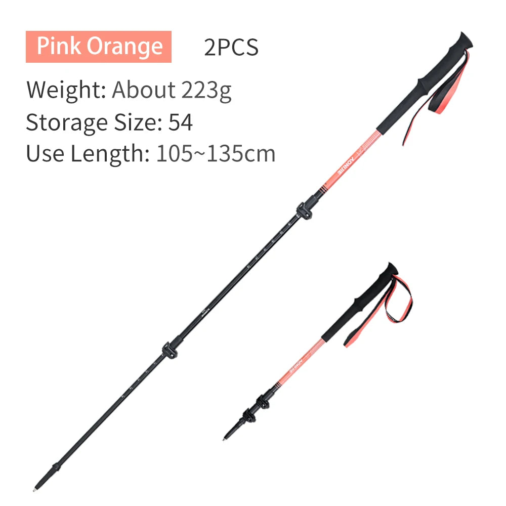 AONIJIE Collapsible Trekking Poles – Lightweight & Adjustable for Trail Running-E4215