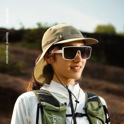 AONIJIE - Sun Protection Cap with Removable Shawl - E4625