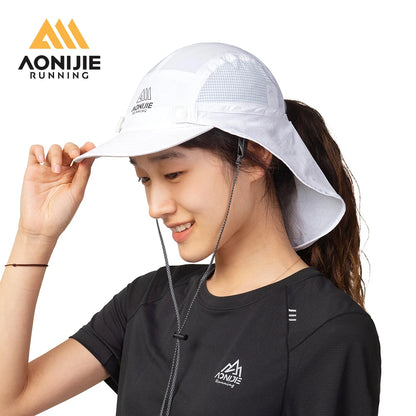 AONIJIE - Sun Protection Cap with Removable Shawl - E4625