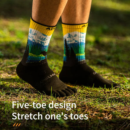 AONIJIE -One Pair Five Toe Socks-Unisex Long Tube - E4843