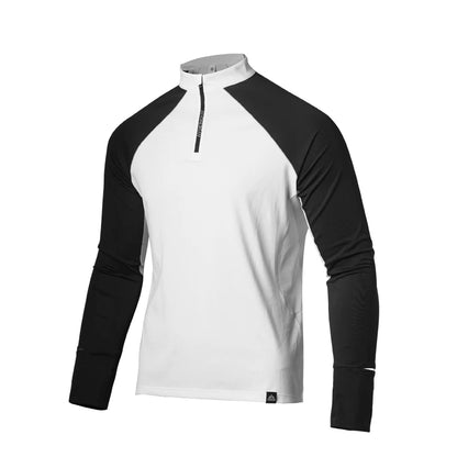 AONIJIE Men’s Lightweight Training Shirt: Long Sleeve, Stand Collar-FM5172