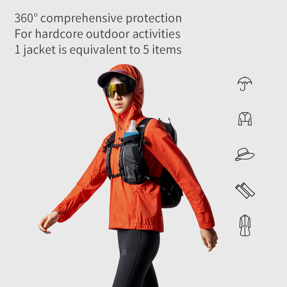 AONIJIE Women's  Skin Windbreaker Sun Shirt – UV Protection for Hiking & Trail Running- FW6225