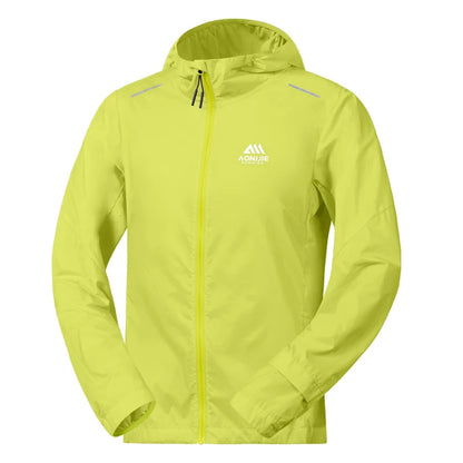 AONIJIE Men's UPF 50+ Running Jacket – Lightweight Waterproof Windbreaker -FM5225