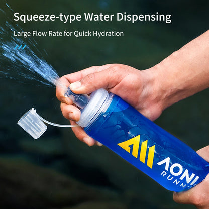 AONIJIE 500ml Foldable TPU Water Bottle for Running & Hiking-SD72