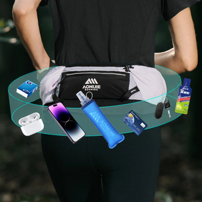 AONIJIE Unisex Running Waist Pack - Hydration Belt with 500ml Flask for Marathon & Training -W8138
