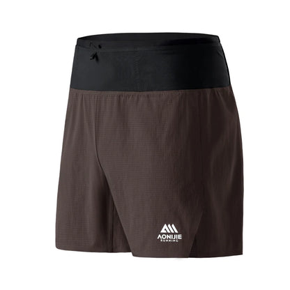 AONIJIE  Men's Quick-Drying Breathable  Training Shorts with 360° Waist Bag-FM5226