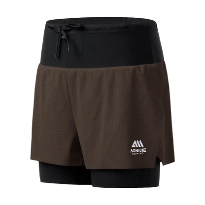 AONIJIE Women's Running Shorts - Quick-Dry Breathable with Waist Bag for Marathon & Trail -FW6226