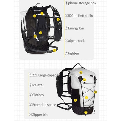 AONIJIE 22L  Durable Cordura Fabric Hiking Backpack  for  Outdoor Camping Climbing Touring-C9115