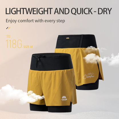 AONIJIE Women's Running Shorts - Quick-Dry Breathable with Waist Bag for Marathon & Trail -FW6226