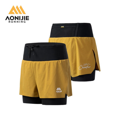 AONIJIE Women's Running Shorts - Quick-Dry Breathable with Waist Bag for Marathon & Trail -FW6226