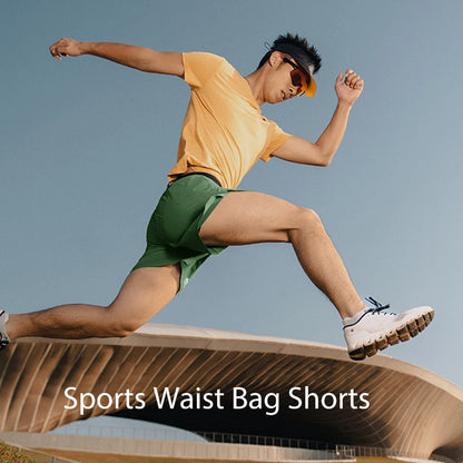 AONIJIE  Men's Quick-Drying Breathable  Training Shorts with 360° Waist Bag-FM5226