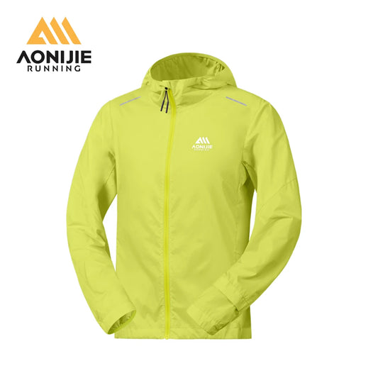 AONIJIE Men's UPF 50+ Running Jacket – Lightweight Waterproof Windbreaker -FM5225