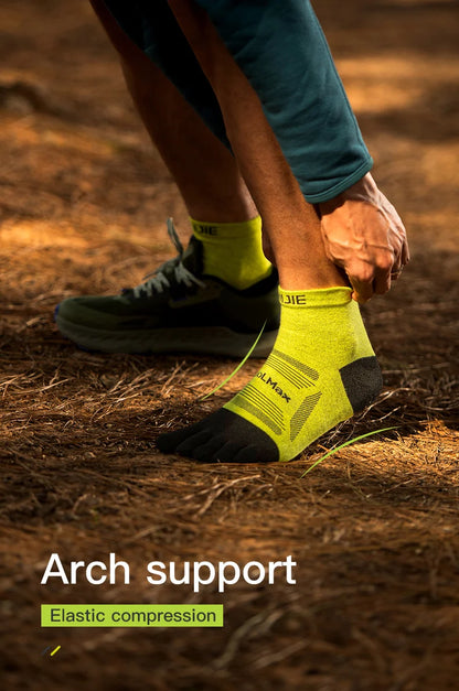 AONIJIE 3 Pairs Five Toe Socks-Unisex Mid length-E4839