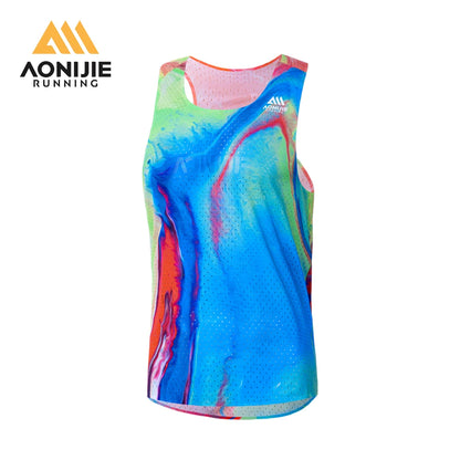 AONIJIE Men's Quick Dry Moisture Wicking Muscle Tank Top - Fitness Bodybuilding Sleeveless Gym Tee - FM5188