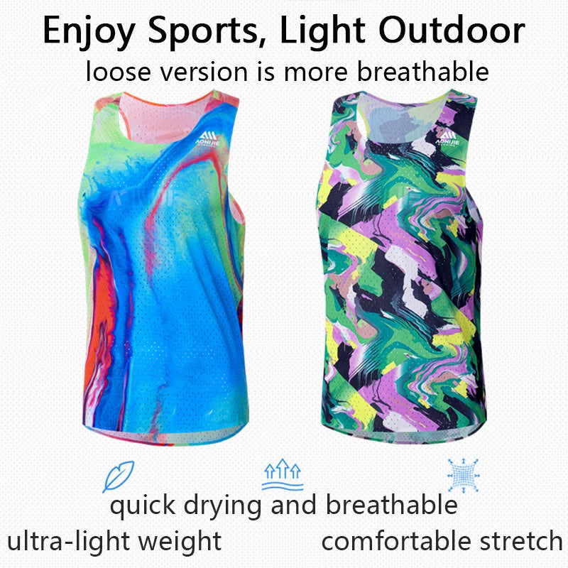 AONIJIE Men's Quick Dry Moisture Wicking Muscle Tank Top - Fitness Bodybuilding Sleeveless Gym Tee - FM5188