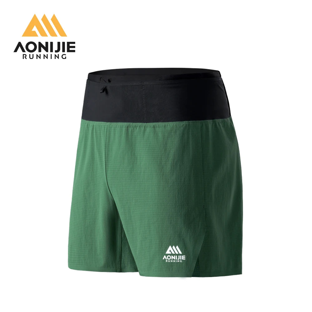 AONIJIE  Men's Quick-Drying Breathable  Training Shorts with 360° Waist Bag-FM5226