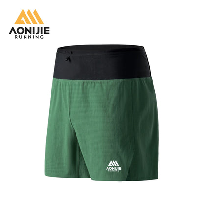 AONIJIE  Men's Quick-Drying Breathable  Training Shorts with 360° Waist Bag-FM5226