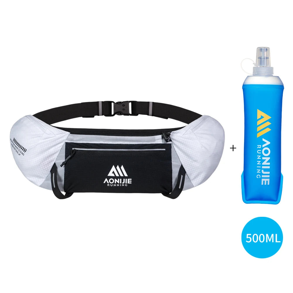 AONIJIE Unisex Running Waist Pack - Hydration Belt with 500ml Flask for Marathon & Training -W8138