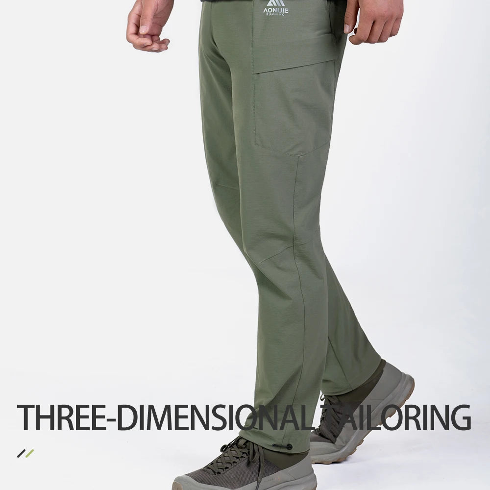 AONIJIE Men's Quick-Dry Hiking Pants – Waterproof & Breathable for Outdoor Running-FM5218