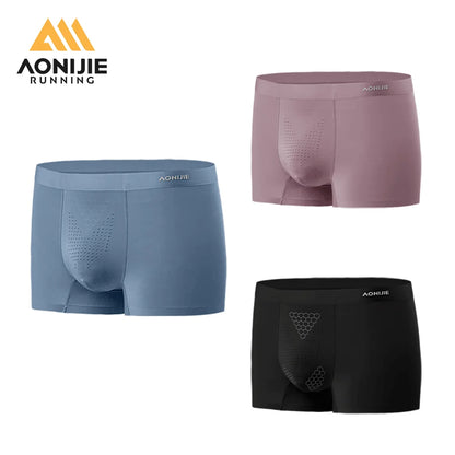 AONIJIE 3-Pack Men's Performance Boxer Briefs – Anti-Chafing & Moisture-Wicking for Running-E7009
