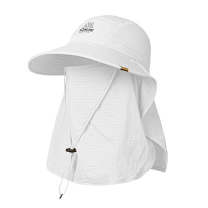 AONIJIE  Unisex 360° Sun Protection Shawl Hat with Face Cover & Neck Flap for Fishing Hiking-E4627
