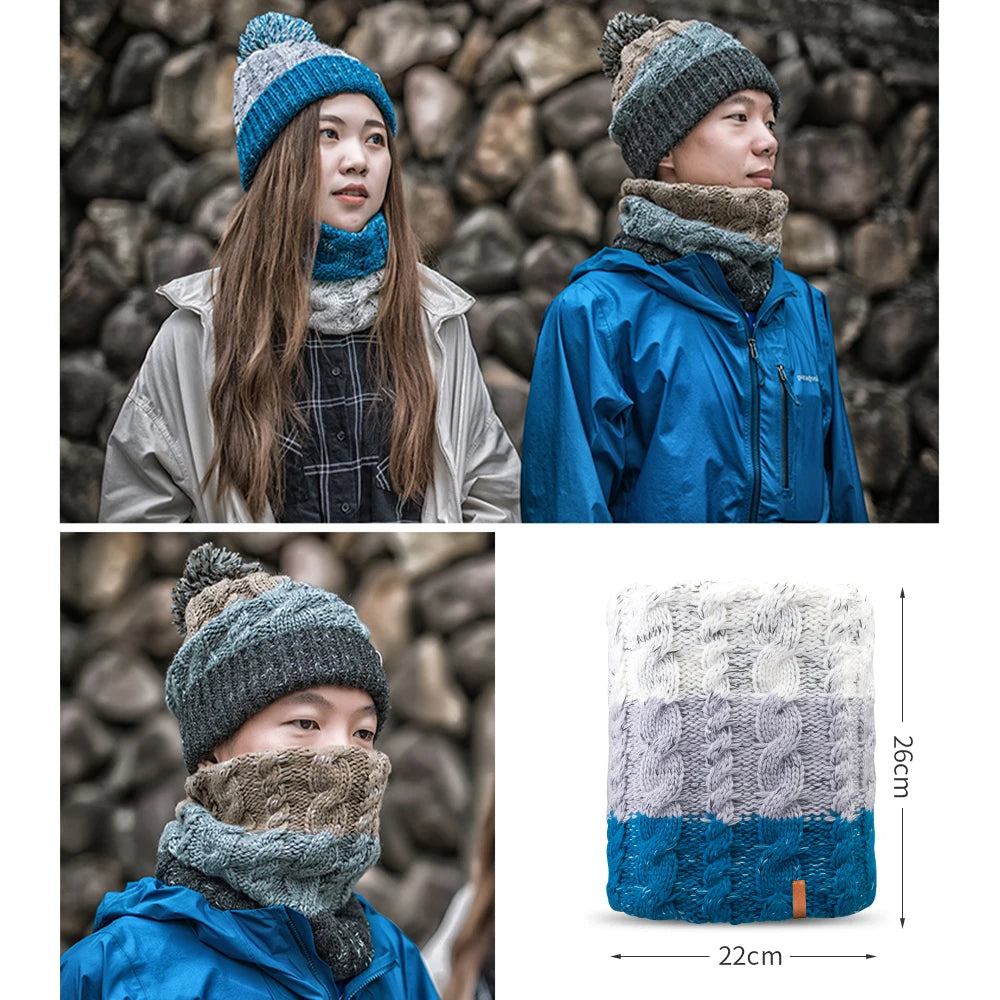 AONJIE M29 Kids’ Fleece-Lined Winter Beanie with Scarf Loop - E29