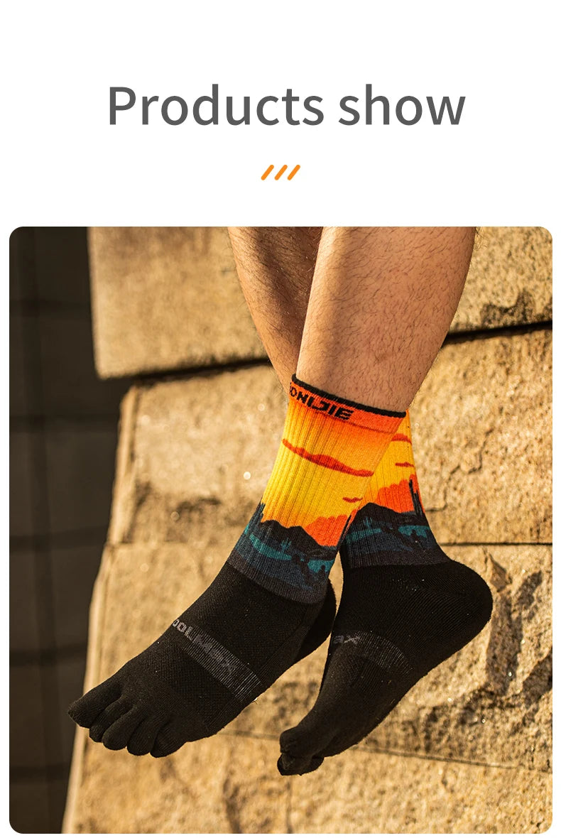 AONIJIE -One Pair Five Toe Socks-Unisex Long Tube - E4843
