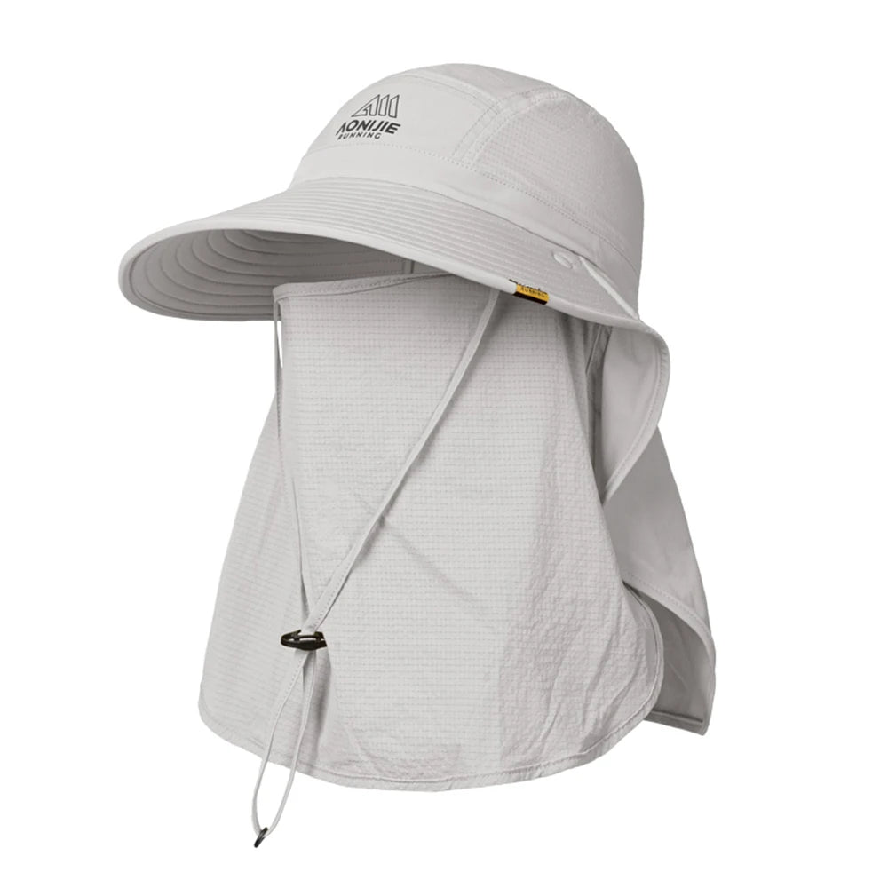 AONIJIE  Unisex 360° Sun Protection Shawl Hat with Face Cover & Neck Flap for Fishing Hiking-E4627