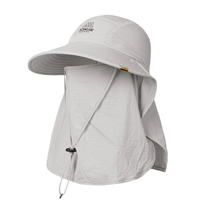 AONIJIE  Unisex 360° Sun Protection Shawl Hat with Face Cover & Neck Flap for Fishing Hiking-E4627