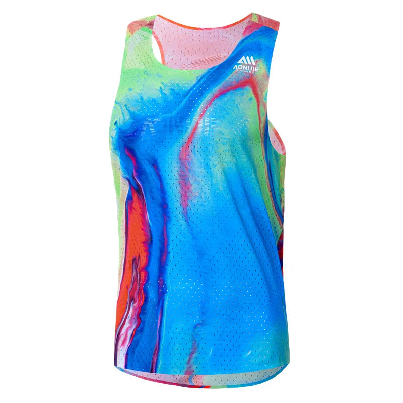 AONIJIE Men's Quick Dry Moisture Wicking Muscle Tank Top - Fitness Bodybuilding Sleeveless Gym Tee - FM5188