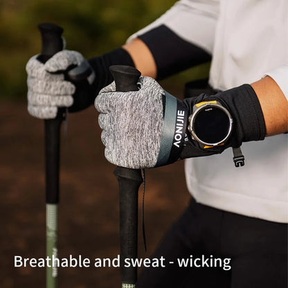AONIJIE  Lightweight Sports Gloves with Watch Window for Hiking and Cycling-M61