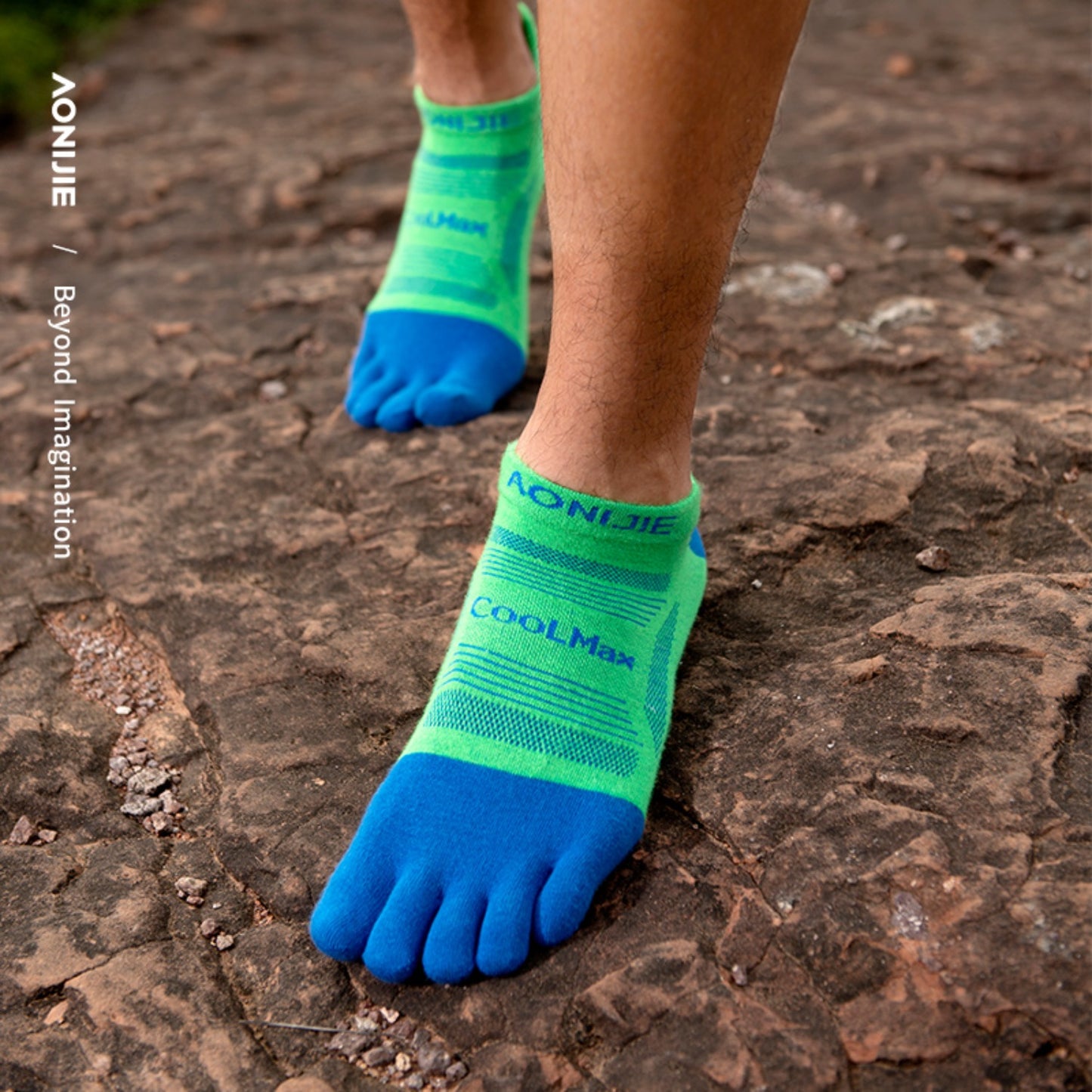 AONIJIE 3 Pairs Quick-Drying & Breathable Sports Toe Socks-E4837