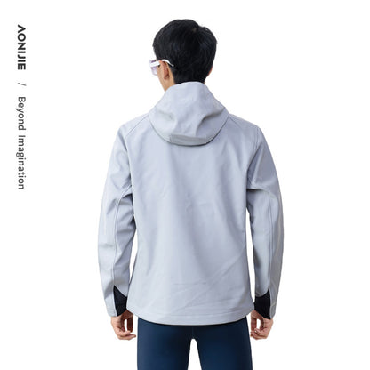 AONIJIE Men Waterproof Fleece-Lined Softshell Jacket-FM5208
