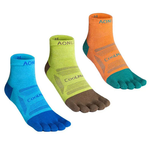 AONIJIE 3 Pairs Professional Long-Distance Trail Running Toe Socks-E4838