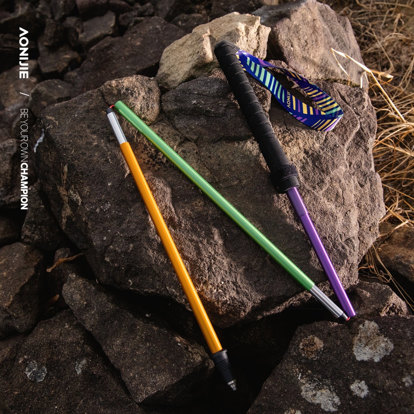 AONIJIE New Colors Aluminum Folding Trekking Poles -E4201