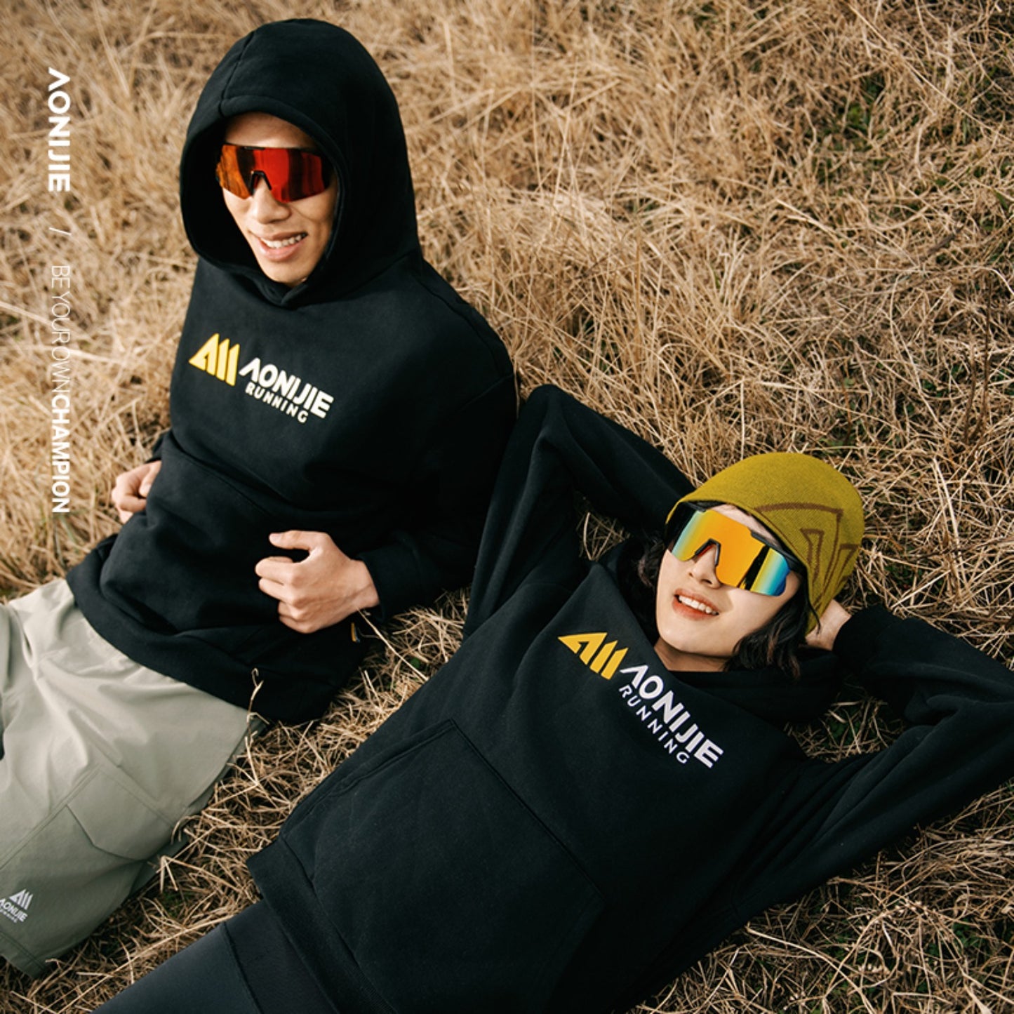AONIJIE  Classic Black Athletic Hoodie - FM5227