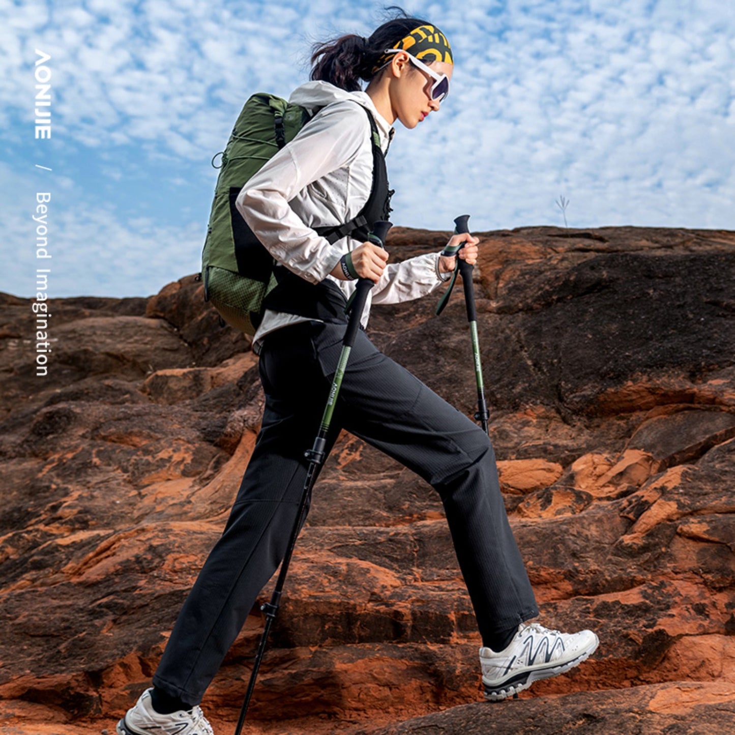 AONIJIE Aluminum Alloy Telescopic Hiking Poles-E4215